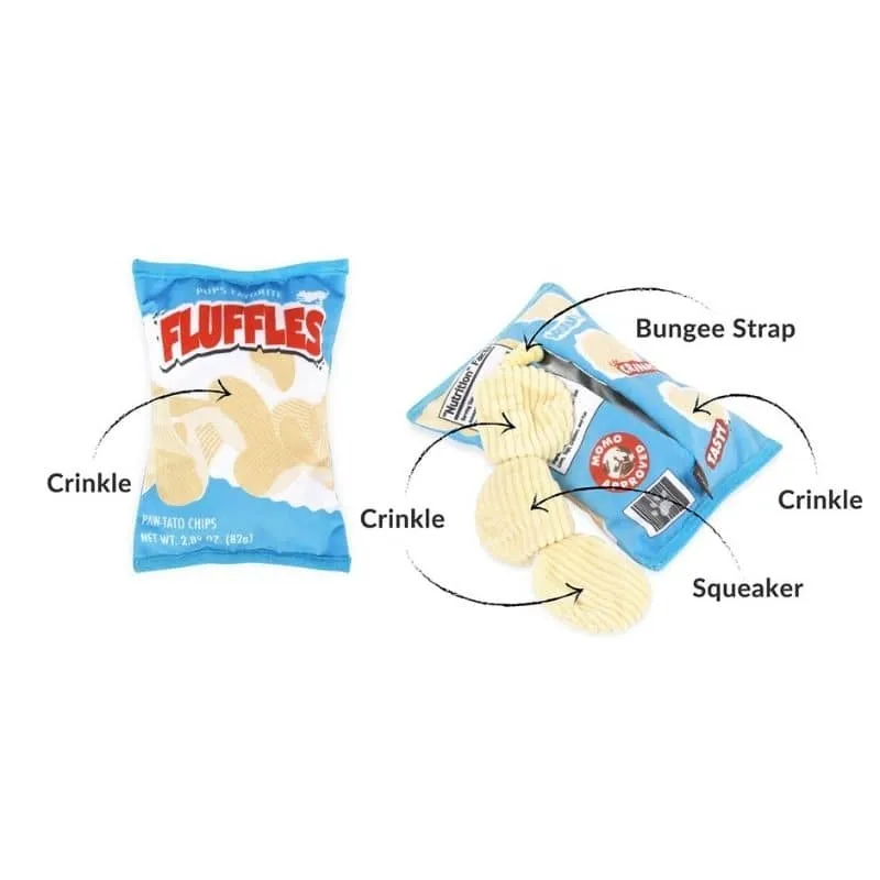 PELUCHE POUR CHIEN - PAQUET DE CHIPS (2 TAILLES DISPO)