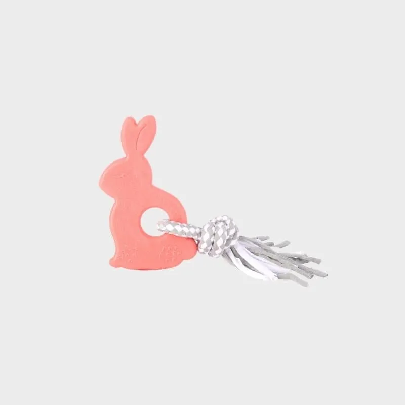 JOUET À MÂCHER POUR CHIEN OU CHIOT - LAPIN & CORDE 🐰