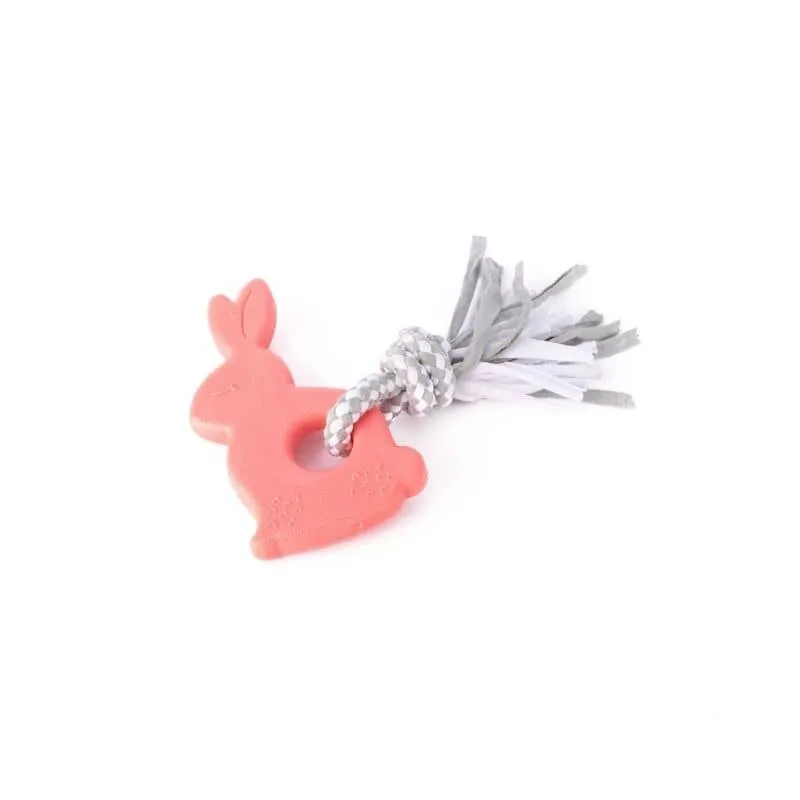 JOUET À MÂCHER POUR CHIEN OU CHIOT - LAPIN & CORDE 🐰