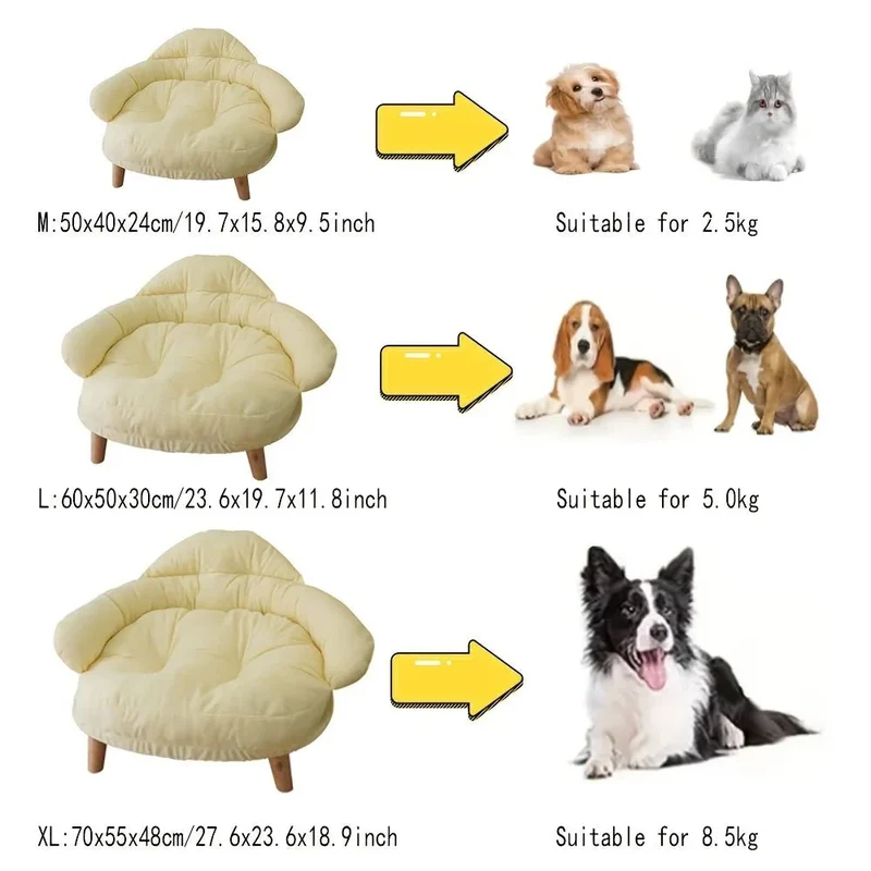 Canapé Surélevé Style Sofa Gros Chien