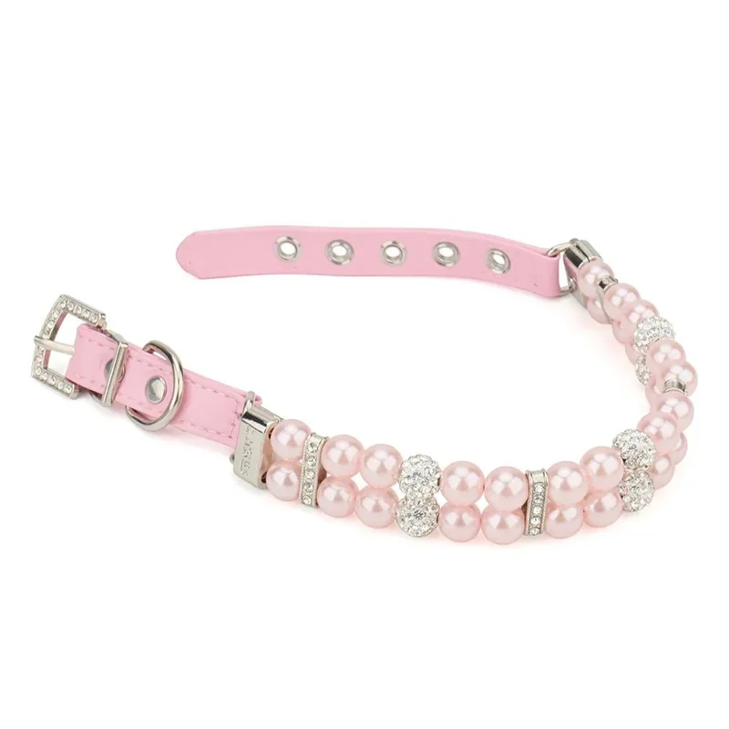 Collier Perles Strass Bijou Chien
