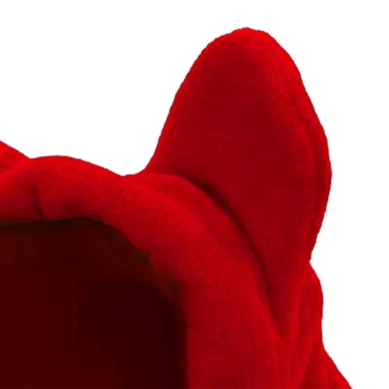 Cagoule Polaire Chien Hiver Rouge