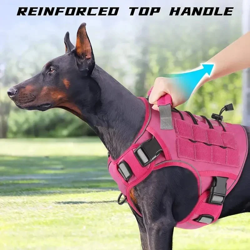 Harnais Rose Anti-Traction Confort Gros Chien