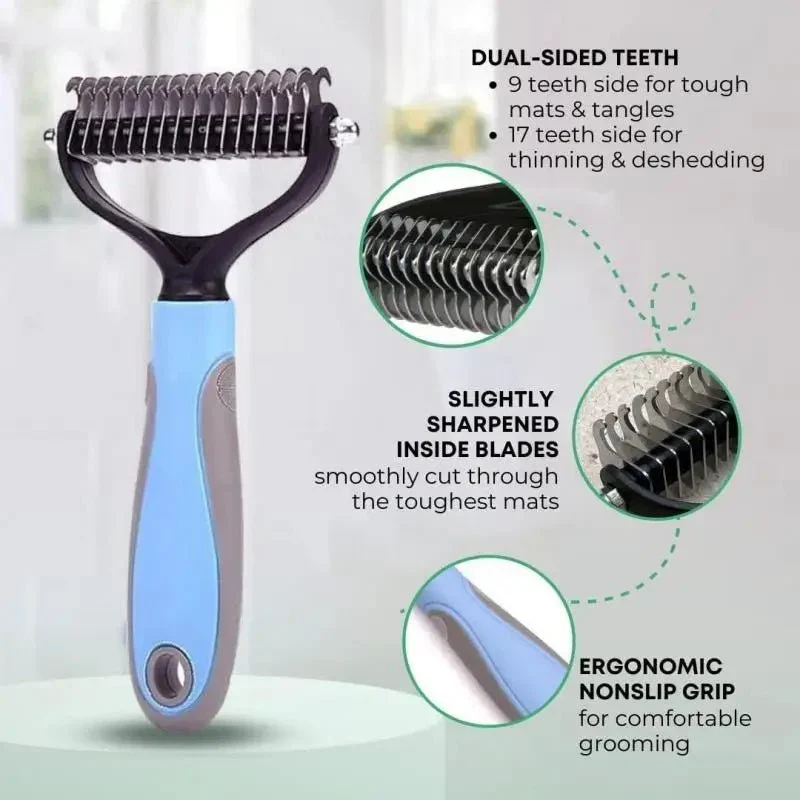 Brosse Débourrage Inox Anti-Nœuds Chien