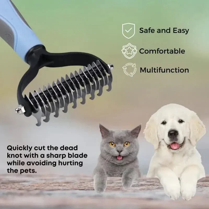 Brosse Débourrage Inox Anti-Nœuds Chien