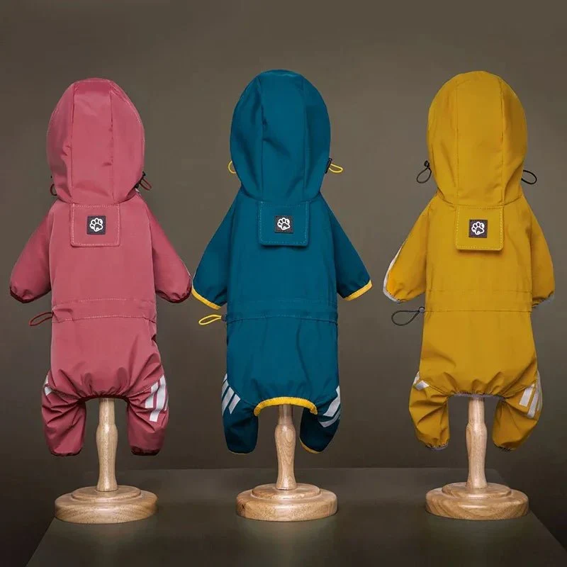 Combinaison Imperméable Capuche Chien Colorée