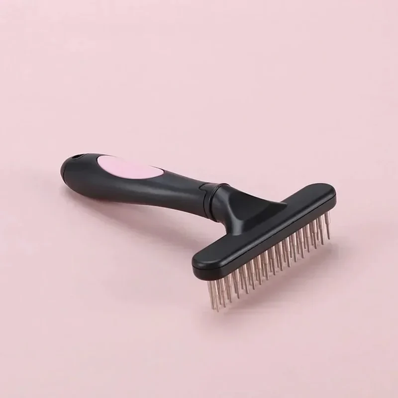 Brosse Étrille Double Rang Inox Chien