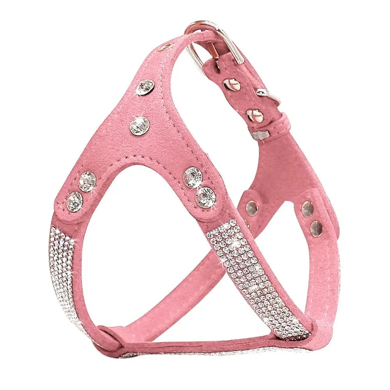 Harnais Strass Set Avec Laisse Petit Chien