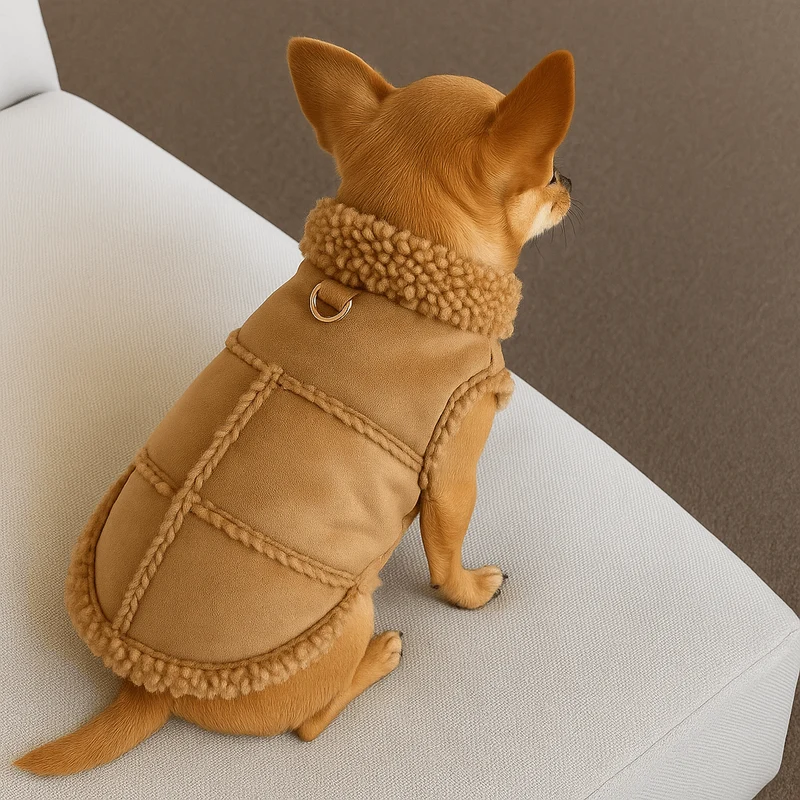 Manteau Petit Chien Laisse Intégrée 2-en-1