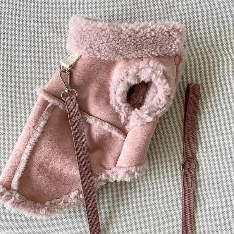Manteau Petit Chien Laisse Intégrée 2-en-1