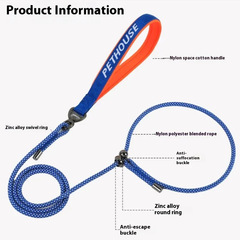 Laisse Lasso Anti-Traction Chien Dressage