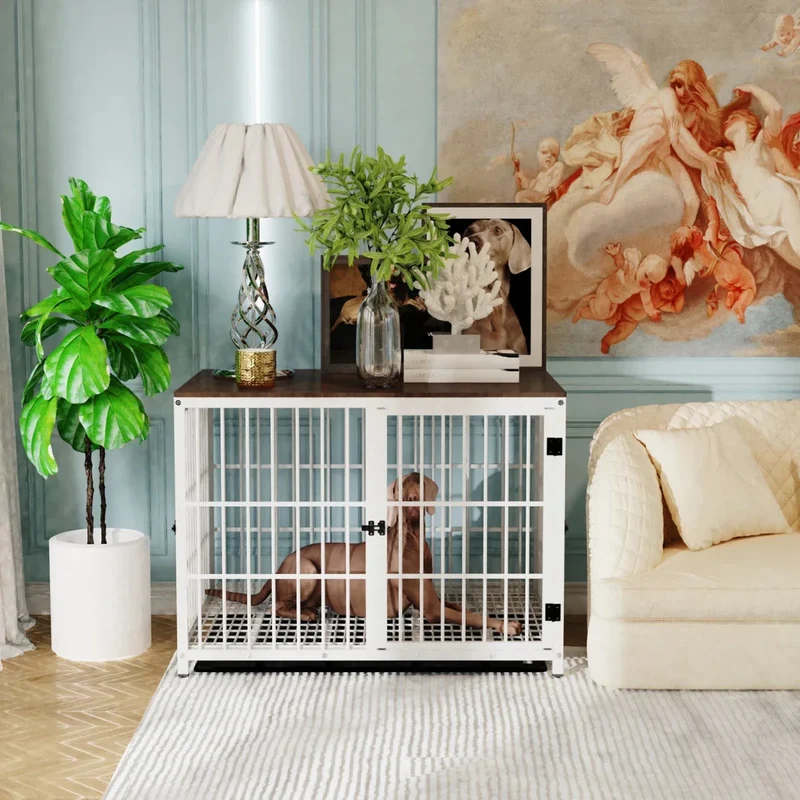 Meuble Cage Chien Design 3 Portes