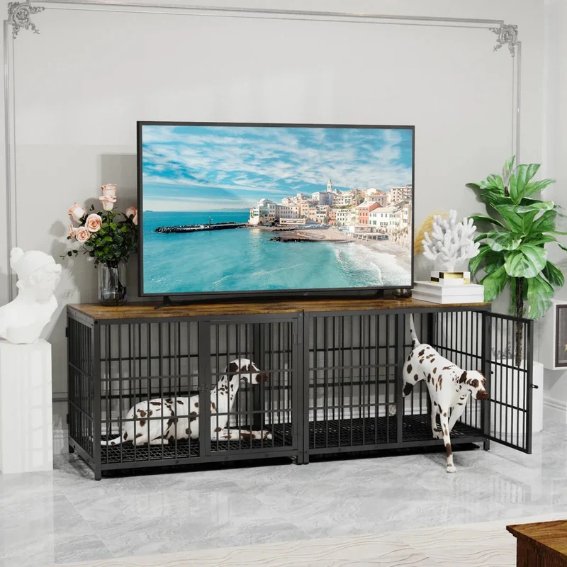 Meuble Cage Chien Design 3 Portes