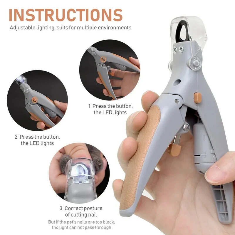Pince Coupe-Ongles LED Loupe Gros Chien
