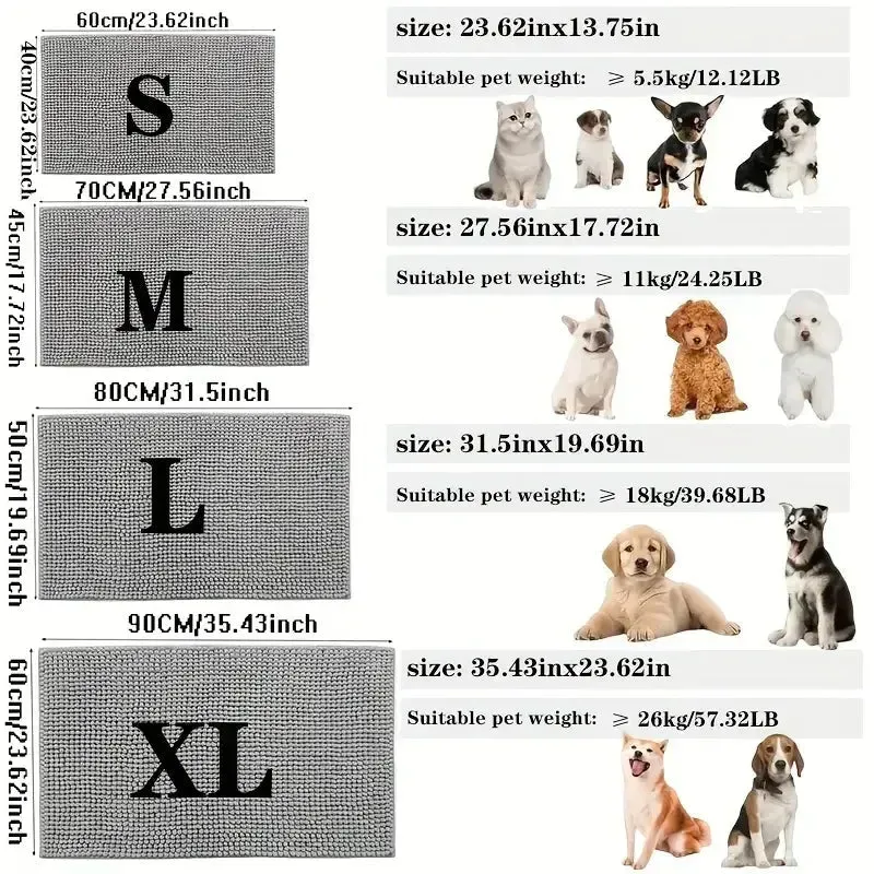 Tapis Absorbant Pattes Antidérapant Gros Chien