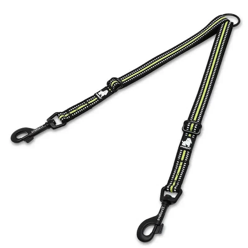 Laisse Double Chasse Réfléchissante Réglable
