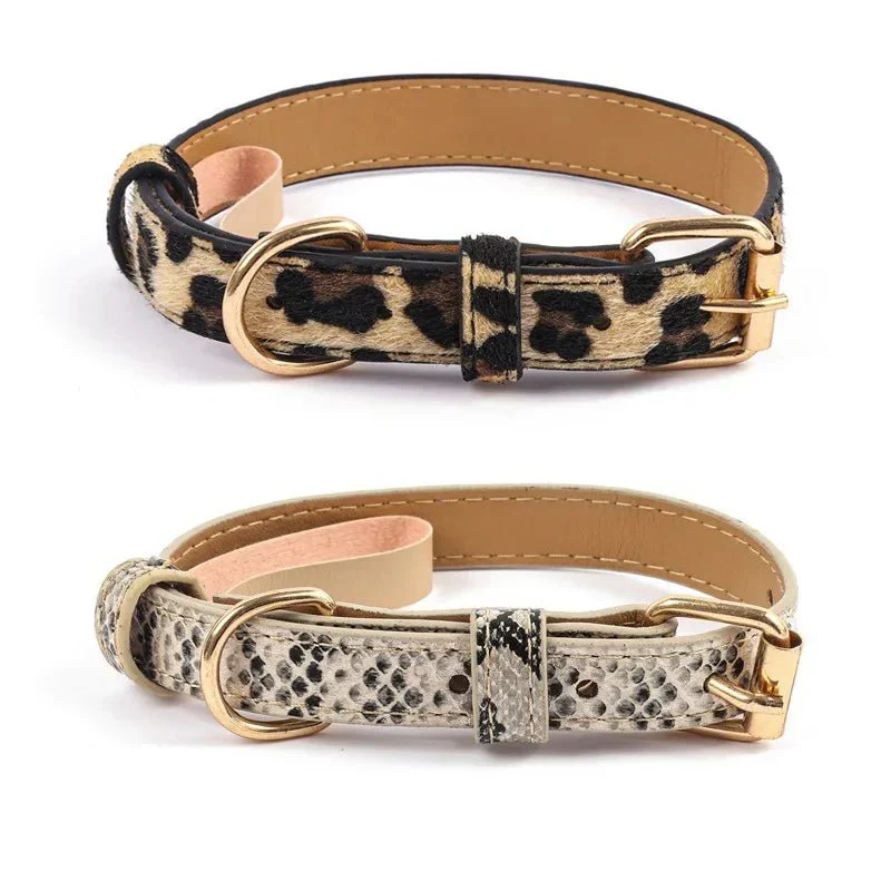 Collier Réglable Motif Léopard Serpent