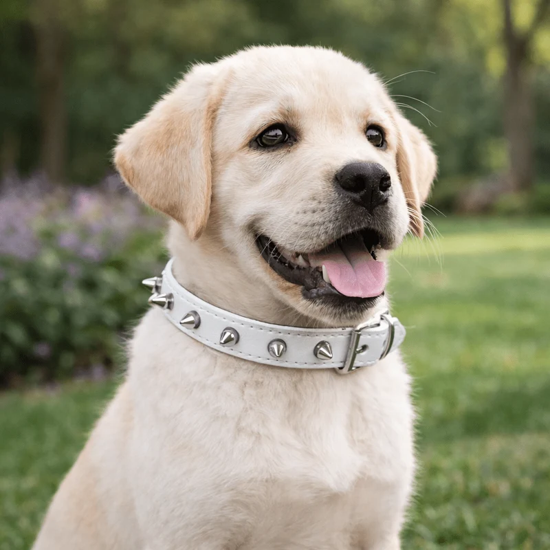 Collier Simili Cuir Violet Strass Gros Chien