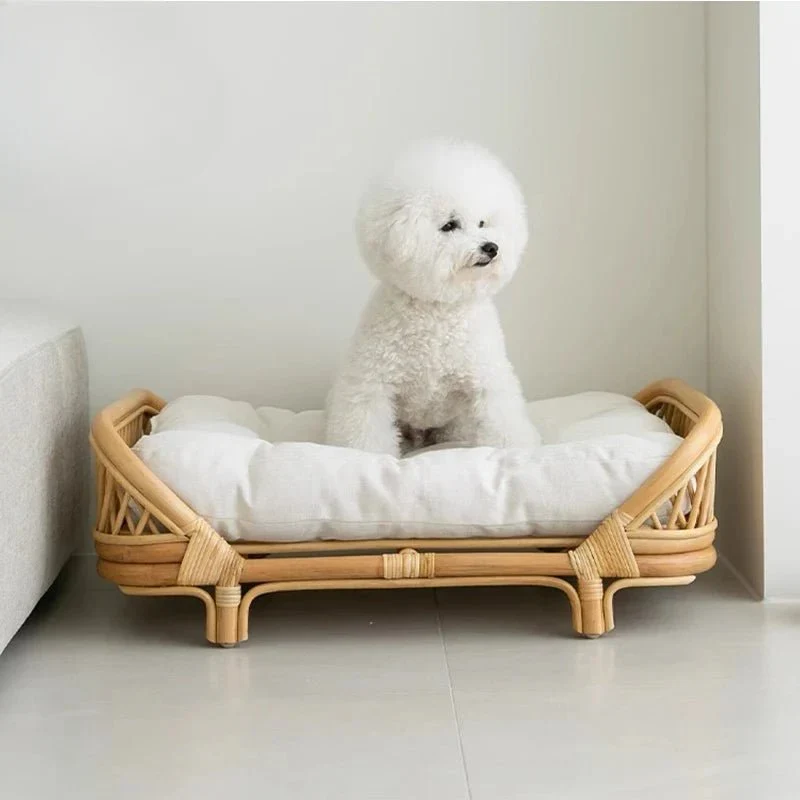 Panier Rotin Naturel Design Chien