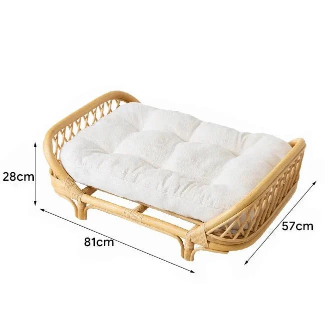 Panier Rotin Naturel Design Chien
