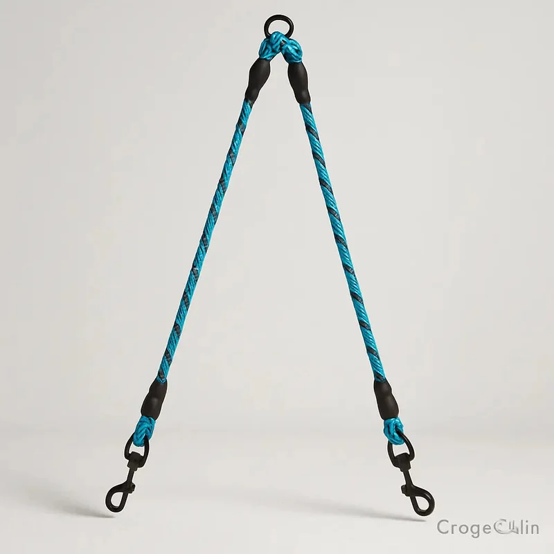 Laisse Double Nylon Réglable Chien
