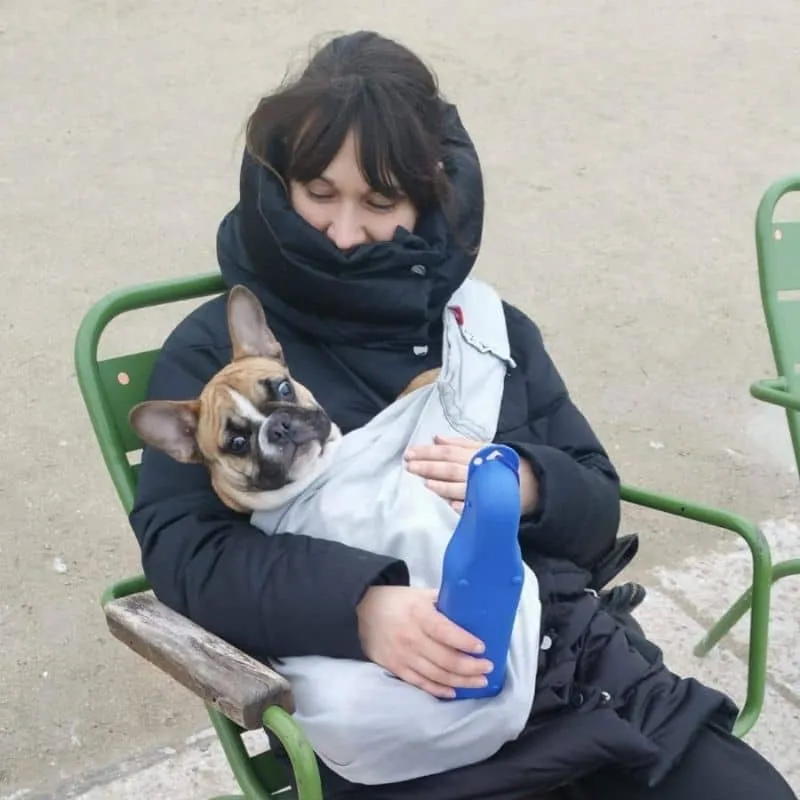 SAC DE TRANSPORT BANDOULIÈRE POUR CHIEN - GRIS