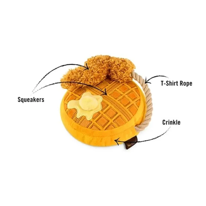 PELUCHE POUR CHIEN - GAUFRE AU POULET 🧇🍗 (2 TAILLES DISPO)