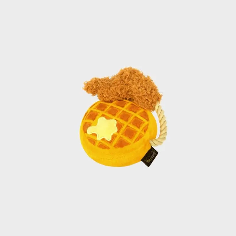 PELUCHE POUR CHIEN - GAUFRE AU POULET 🧇🍗 (2 TAILLES DISPO)