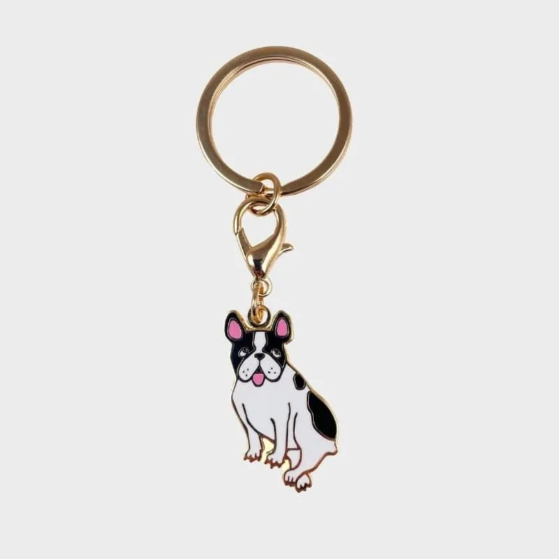 PORTE-CLÉ MÉDAILLE - BOULEDOGUE
