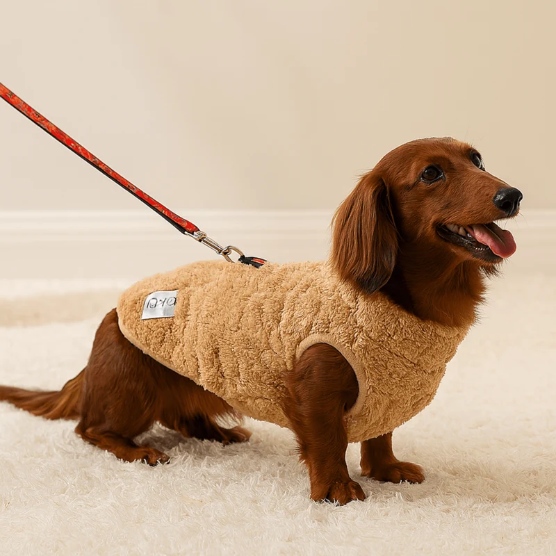 Pull Polaire Hiver Petit Chien Teckel