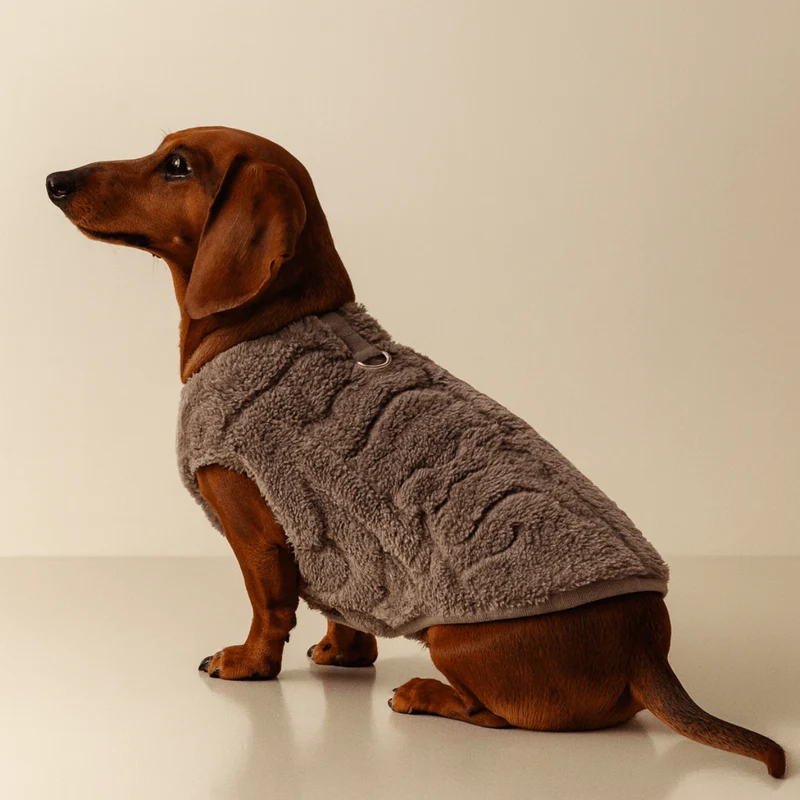 Pull Polaire Hiver Petit Chien Teckel