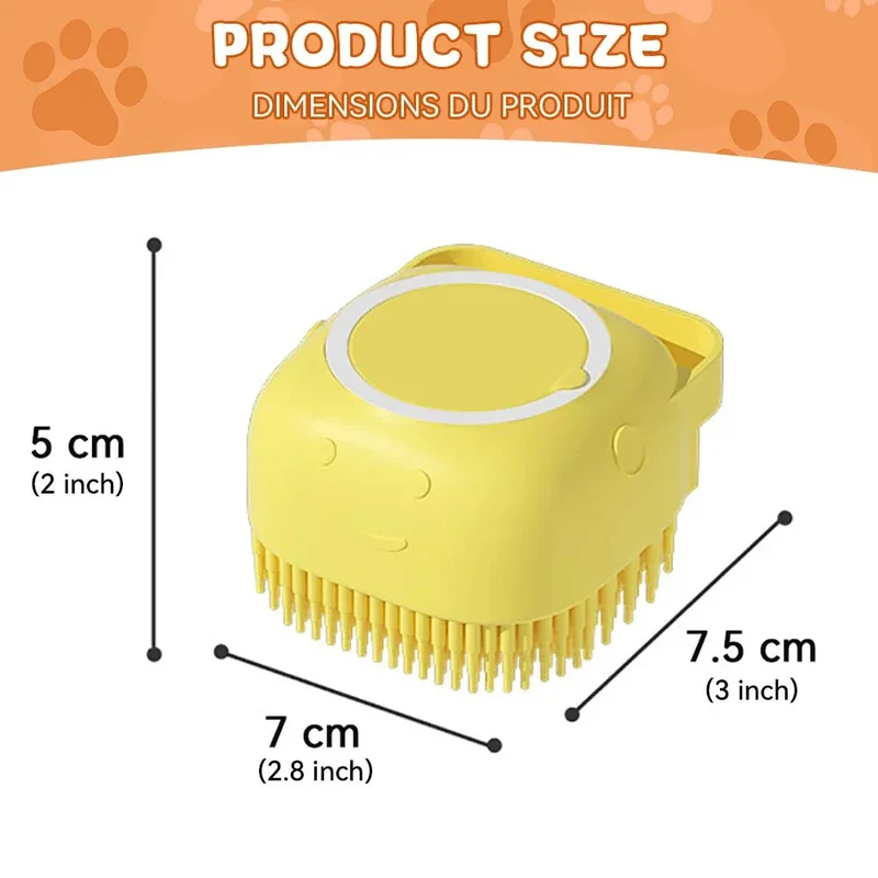 Brosse Lavage Silicone Massage Chien