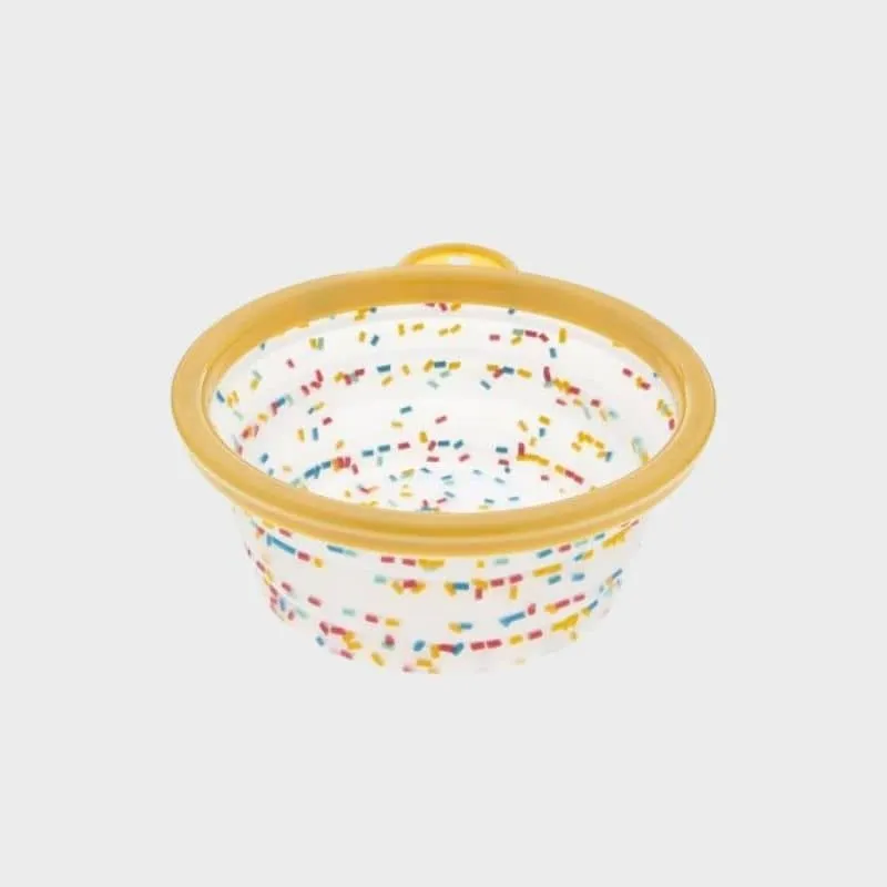 GAMELLE DE VOYAGE PLIABLE POUR CHIEN - CONFETTIS