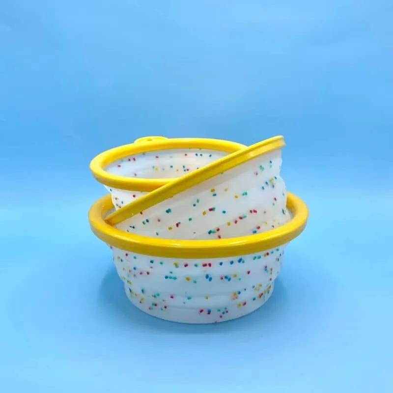 GAMELLE DE VOYAGE PLIABLE POUR CHIEN - CONFETTIS