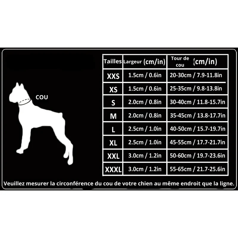 Collier Martingale Réfléchissant Gros Chien
