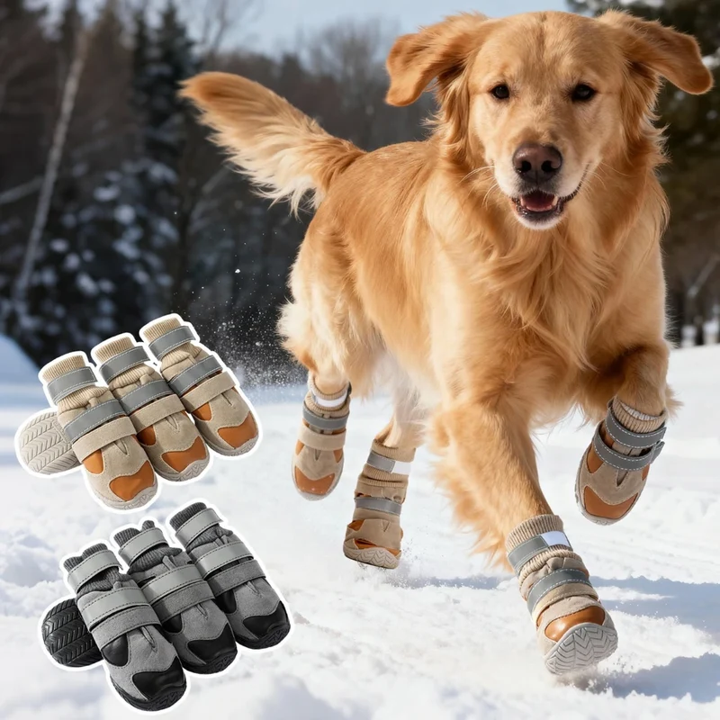 Bottes Hiver Antidérapantes Gros Chien