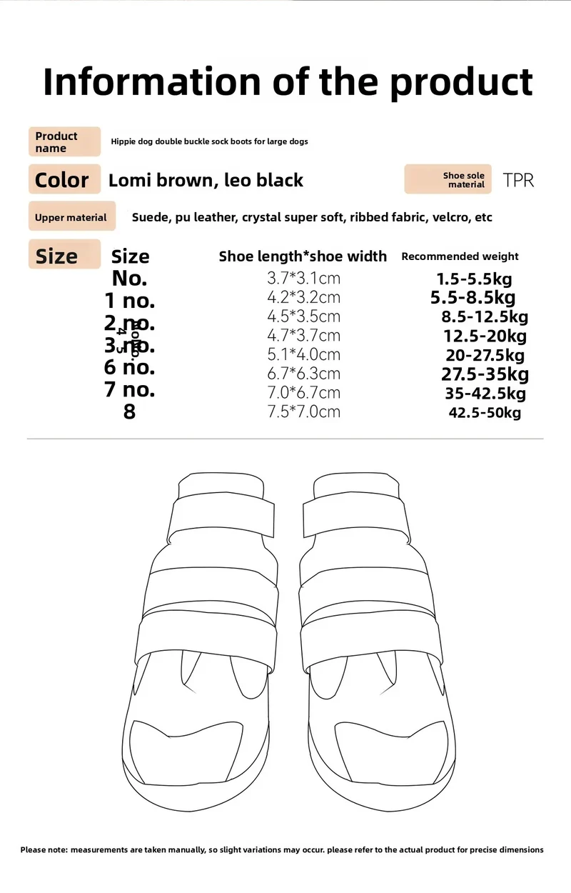 Bottes Hiver Antidérapantes Gros Chien