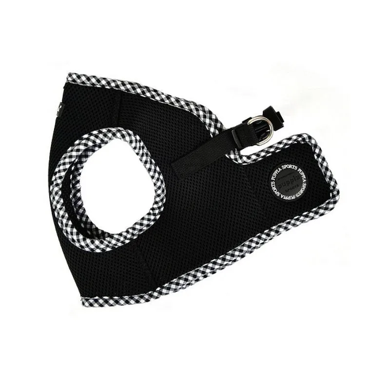 HARNAIS VESTE POUR CHIEN ET CHAT - NOIR BORDURE VICHY
