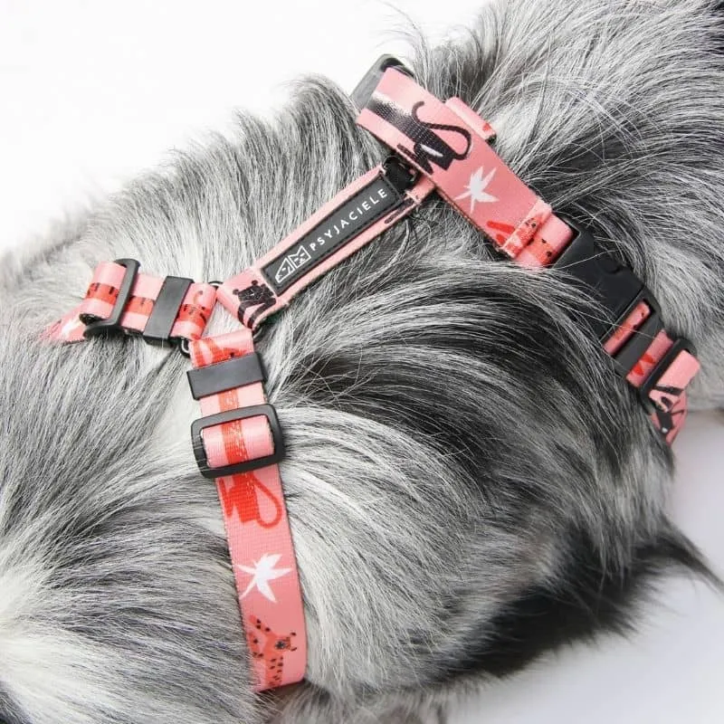 HARNAIS POUR CHIEN - PANTHÈRE ROSE