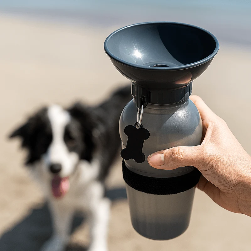 Gourde 2-en-1 Bol Intégré Balade Gros Chien