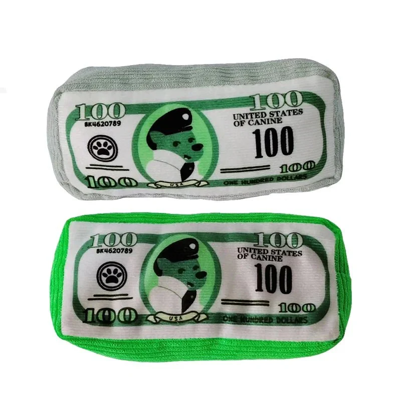 Peluche Faux Billets Sonore Pour Chien