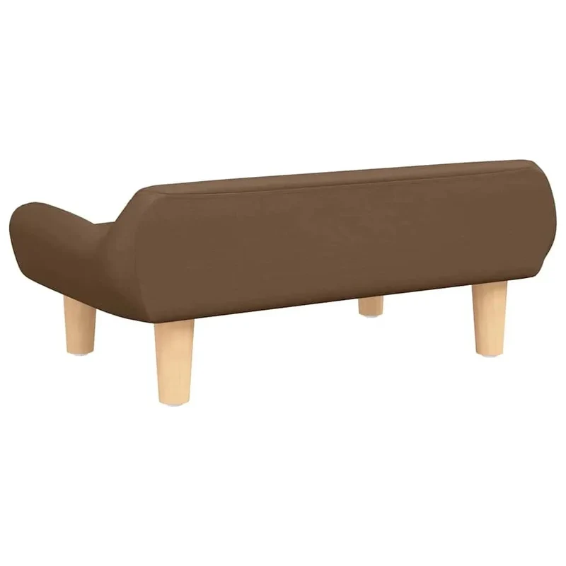 Canapé Chien Élégant Velours Marron