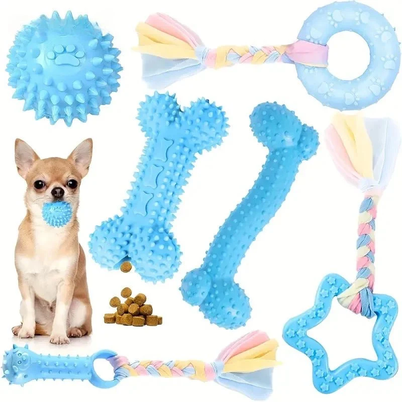 Lot 6 Jouets Mâcher Indestructibles Chien