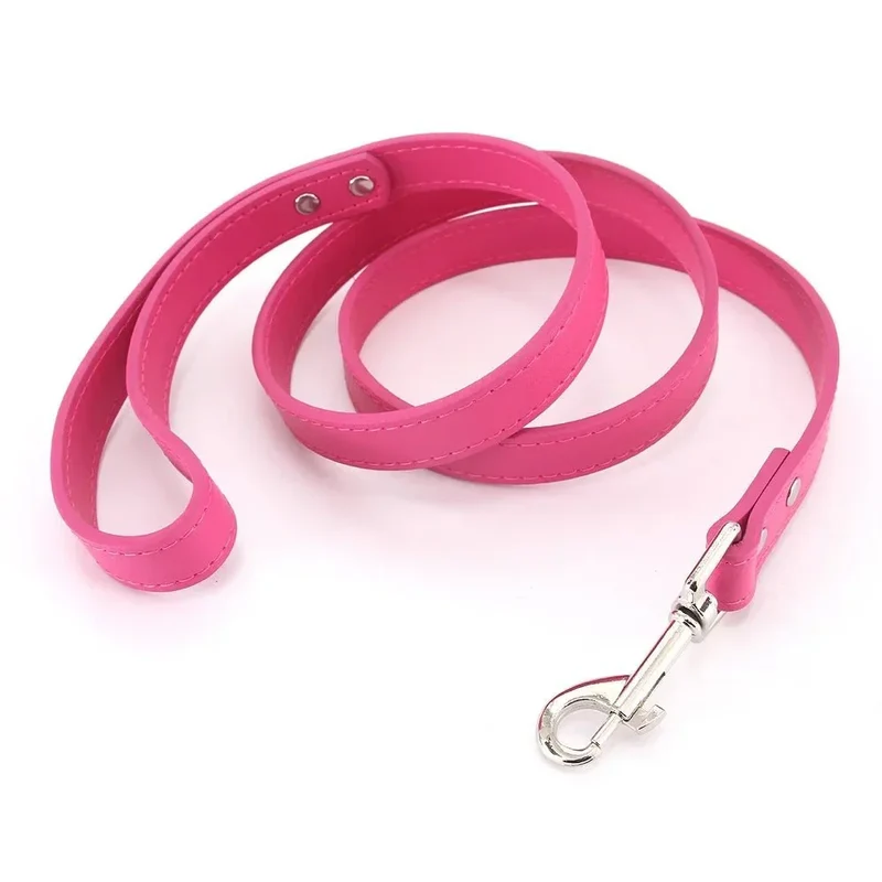 Laisse Style Cuir Nylon Chiot Couleurs