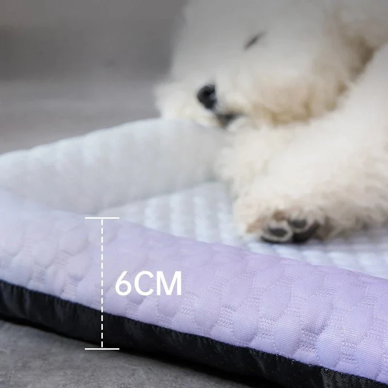 Tapis Rafraîchissant Soie Glacée Gros Chien
