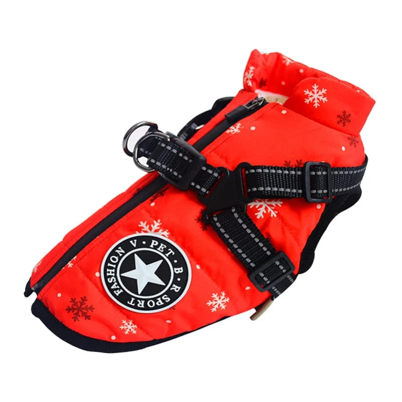 Veste Hiver Imperméable Chien Harnais Intégré