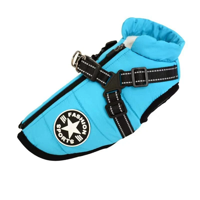 Veste Hiver Imperméable Chien Harnais Intégré