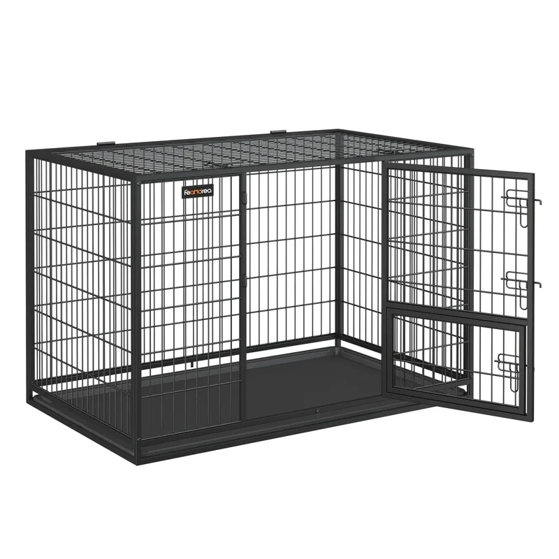 Cage Renforcée Grand Chien Noir ou Gris