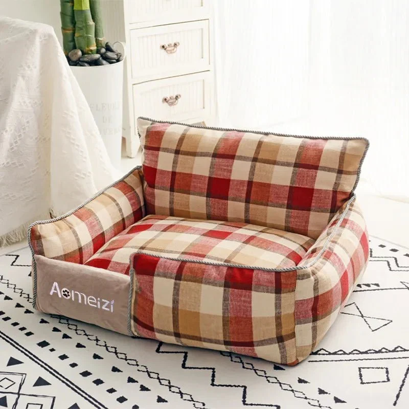 Mini Canapé Orthopédique Petit Chien Multicolore