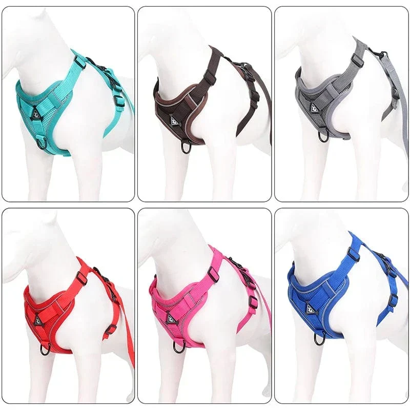 Harnais Réfléchissant Ajustable Chien 6 Coloris